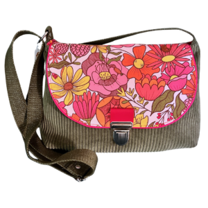 Alternative view of Besace Iconique vert fleurie